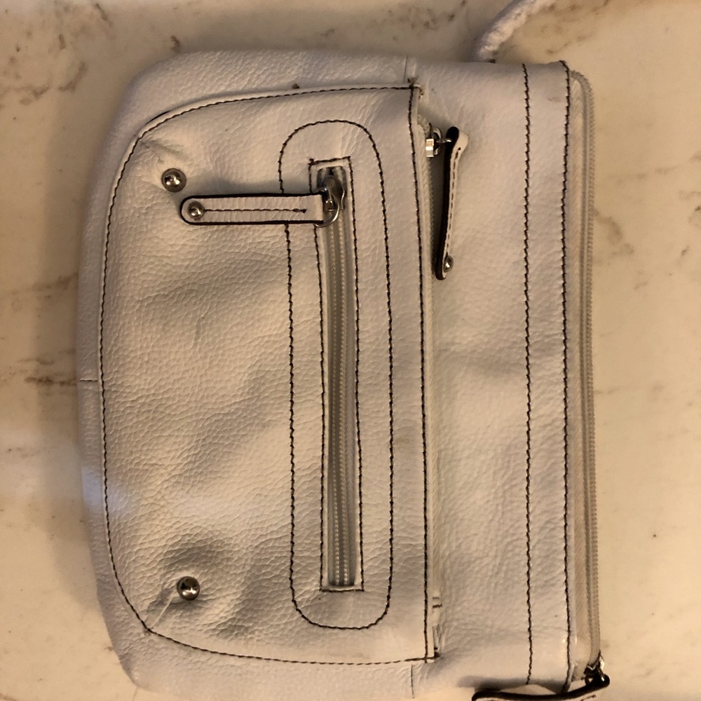White Cross Body by Tangello.  Genuine Leather.